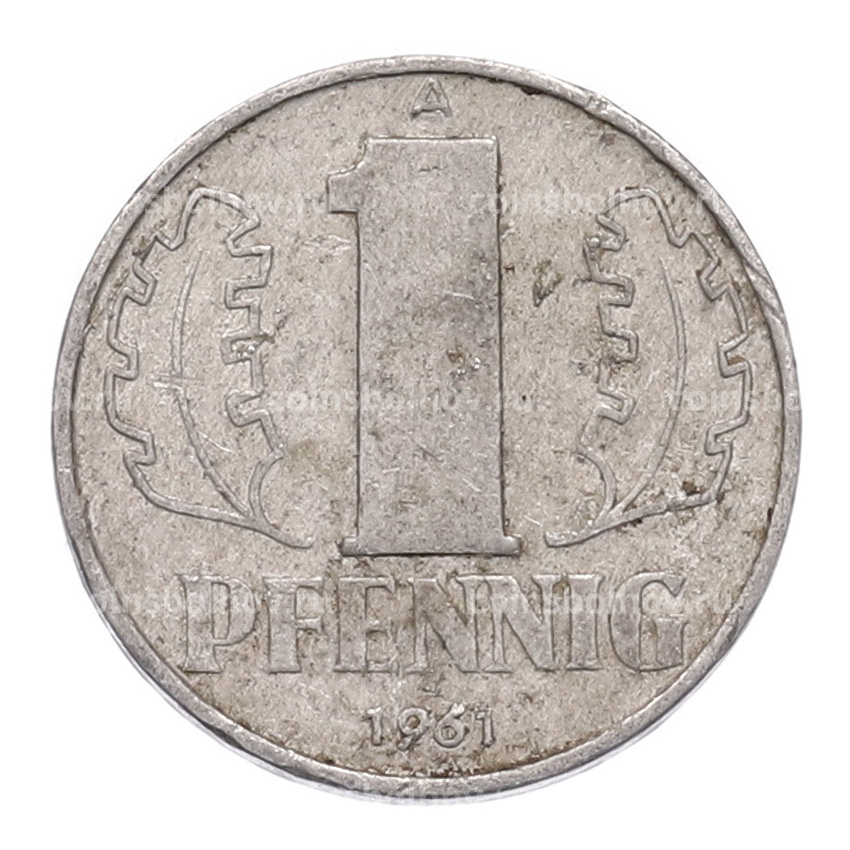 Монета 1 пфенниг 1961 года Восточная Германия (ГДР)