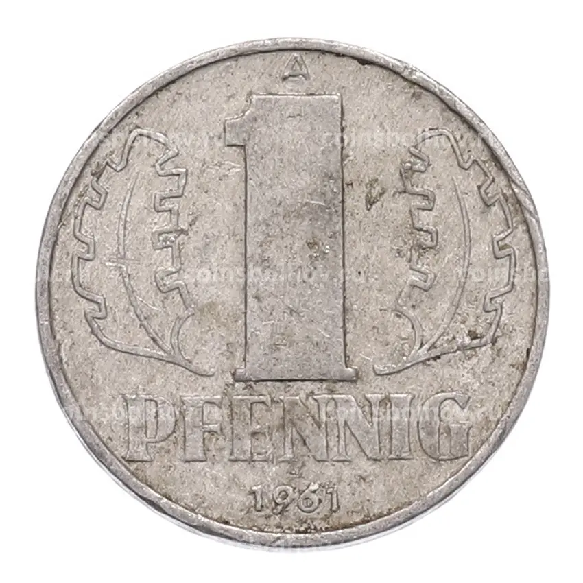 Монета 1 пфенниг 1961 года Восточная Германия (ГДР)