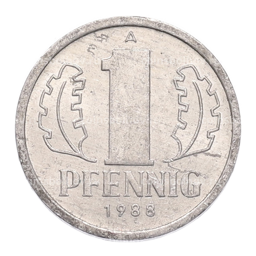 Монета 1 пфенниг 1988 года Восточная Германия (ГДР)