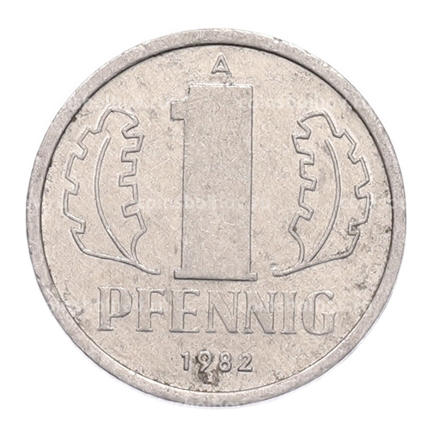 Монета 1 пфенниг 1982 года Восточная Германия (ГДР)