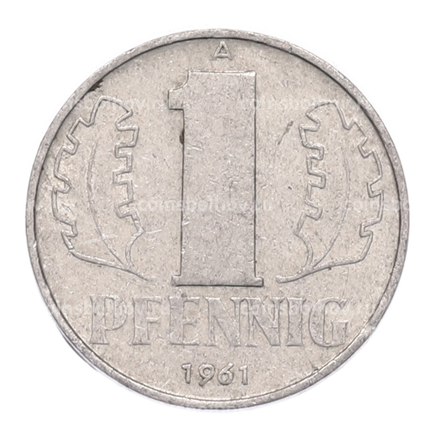 Монета 1 пфенниг 1961 года Восточная Германия (ГДР)