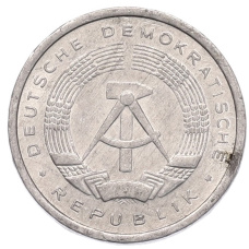 Монета 1 пфенниг 1985 года Восточная Германия (ГДР) (реверс)