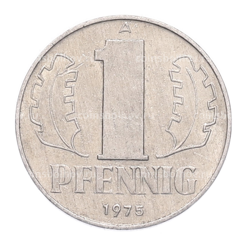 Монета 1 пфенниг 1975 года Восточная Германия (ГДР)