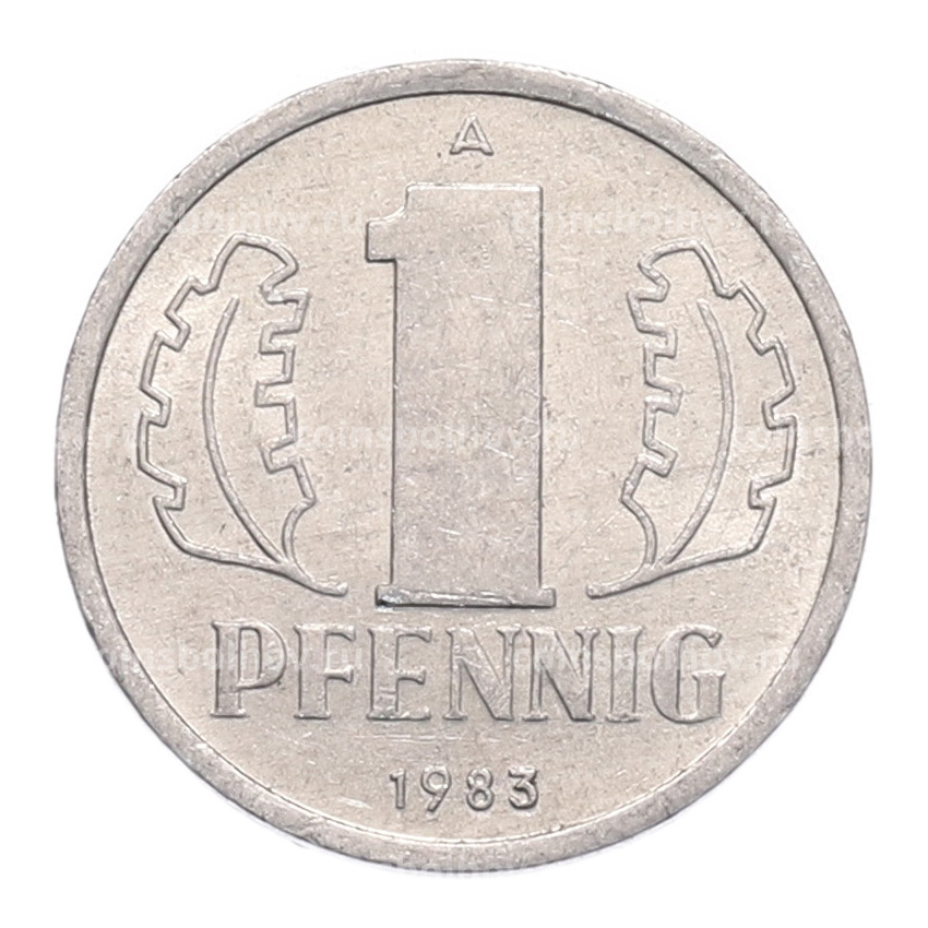 Монета 1 пфенниг 1983 года Восточная Германия (ГДР)