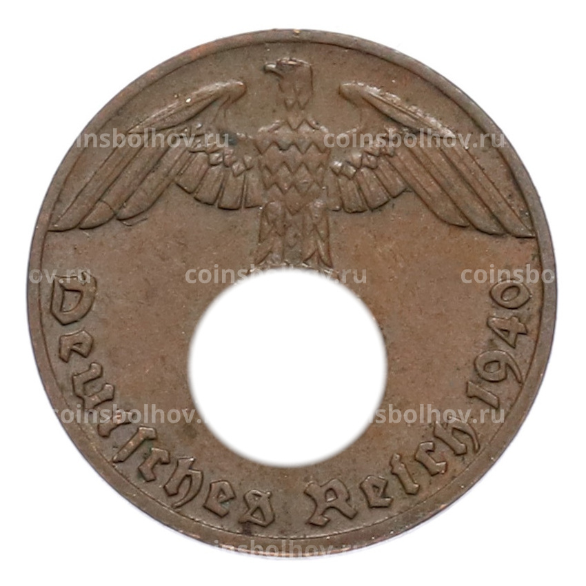 Монета 1 рейхспфенниг 1940 года J Германия