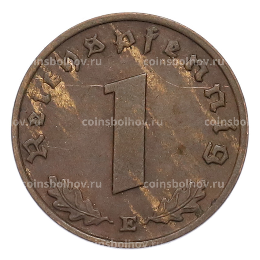 Монета 1 рейхспфенниг 1938 года E Германия (вид 2)