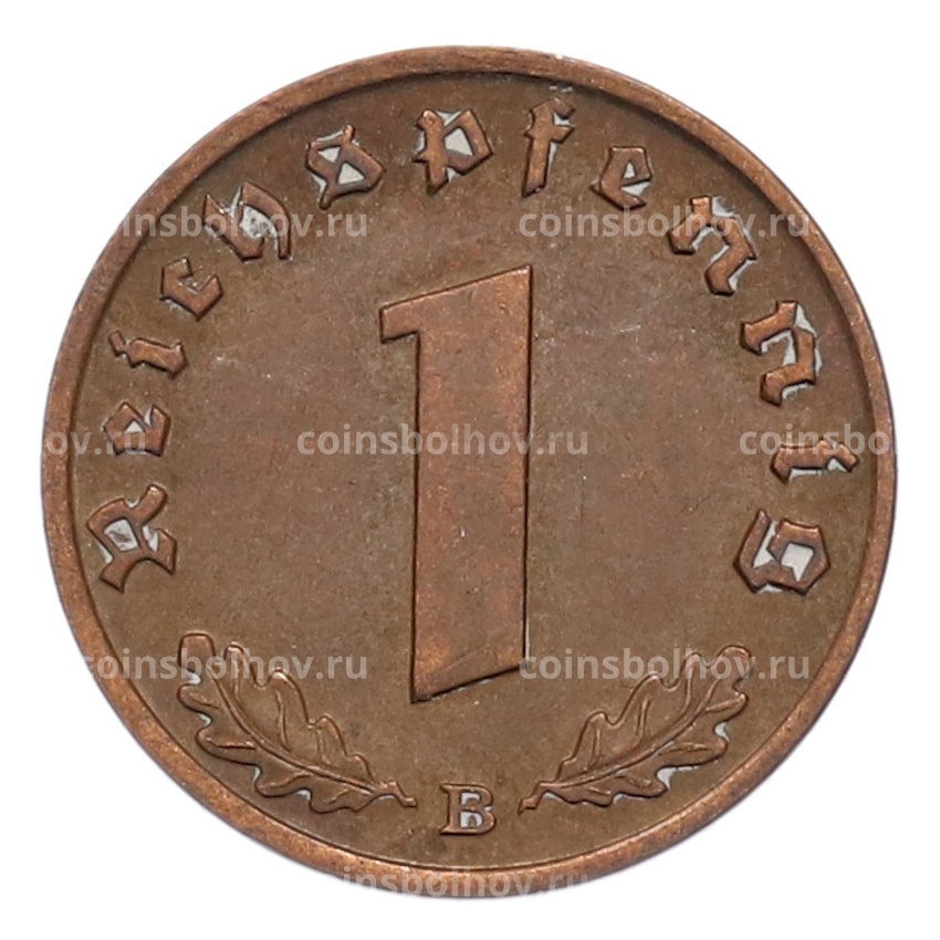 Монета 1 рейхспфенниг 1939 года B Германия (вид 2)