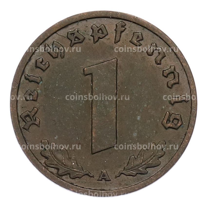 Монета 1 рейхспфенниг 1937 года A Германия (вид 2)