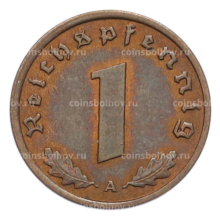 Монета 1 рейхспфенниг 1938 года A Германия (вид 2)