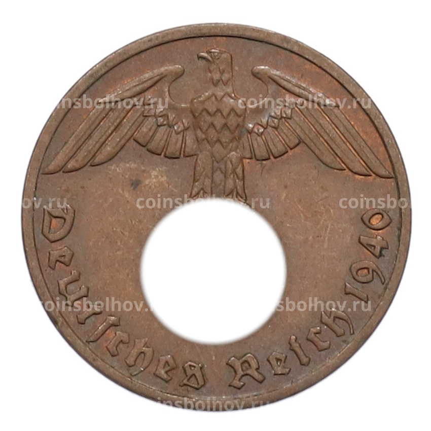 Монета 1 рейхспфенниг 1940 года A Германия