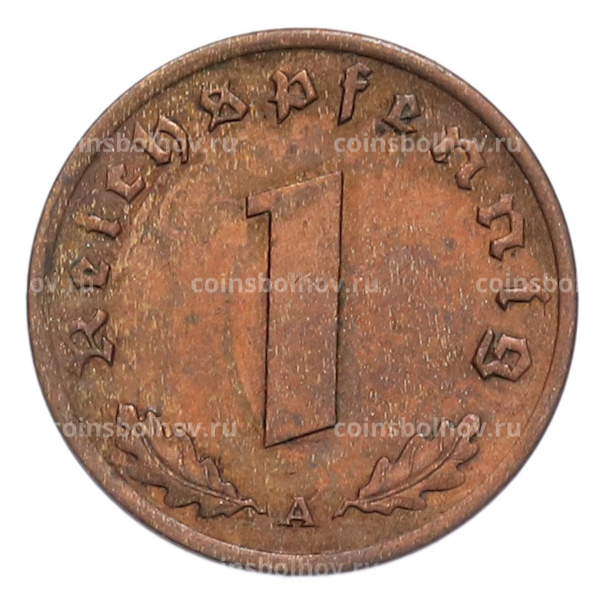 Монета 1 рейхспфенниг 1939 года A Германия (вид 2)