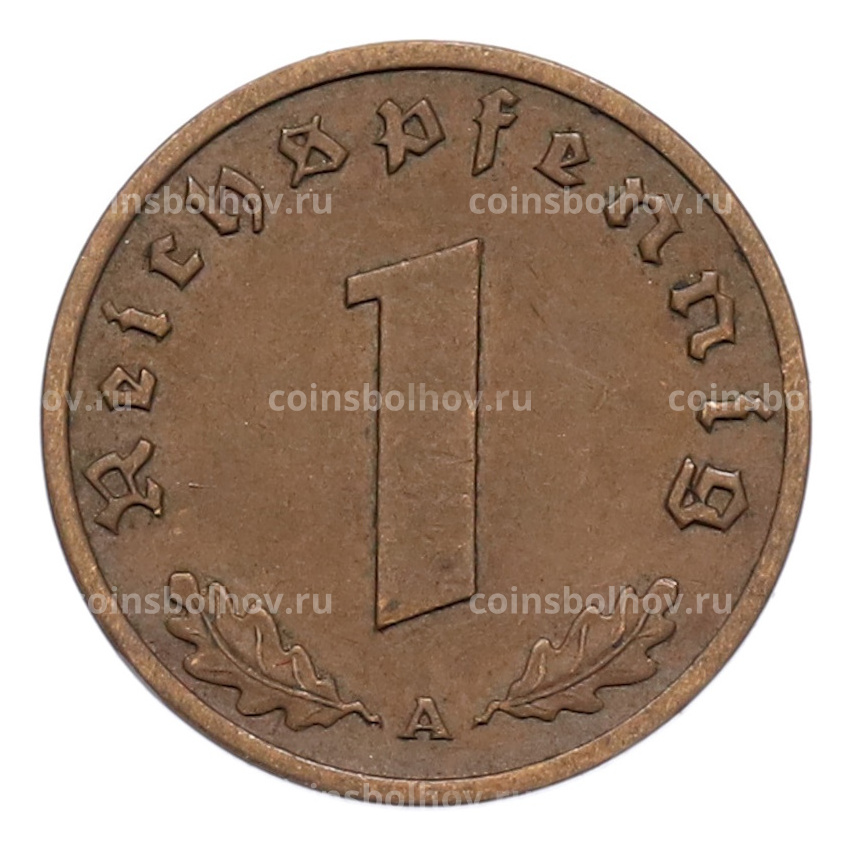 Монета 1 рейхспфенниг 1939 года A Германия (вид 2)