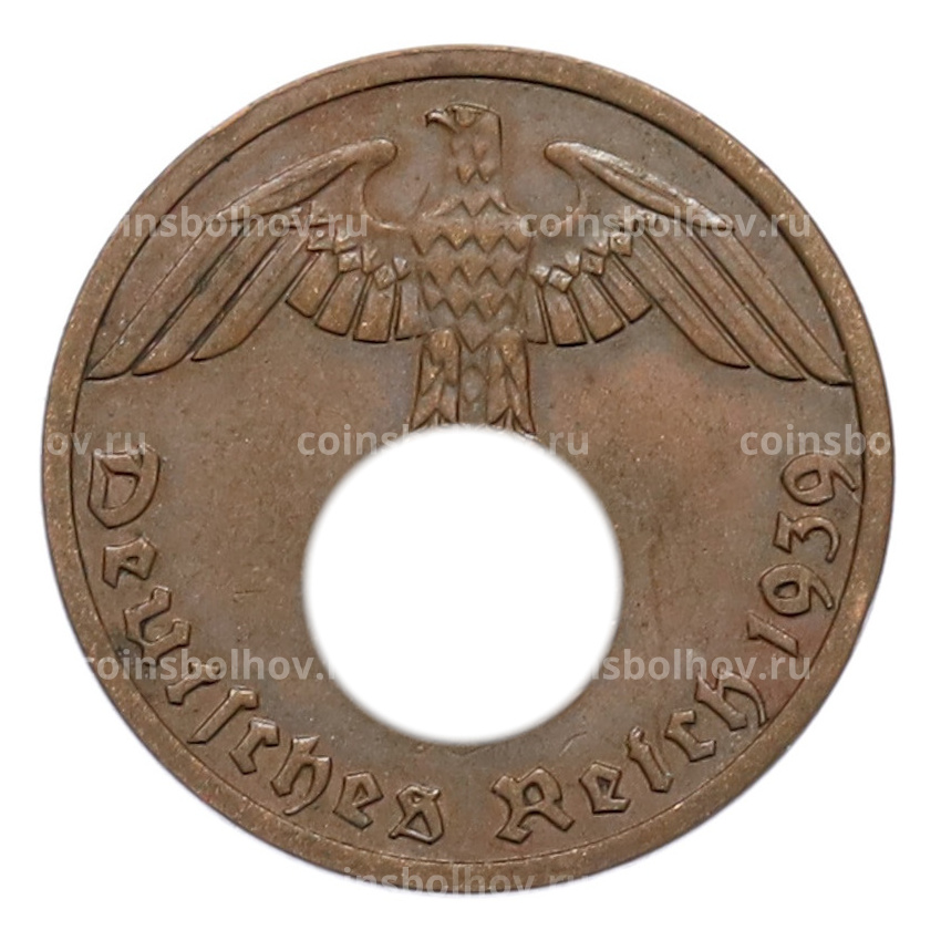 Монета 1 рейхспфенниг 1939 года A Германия