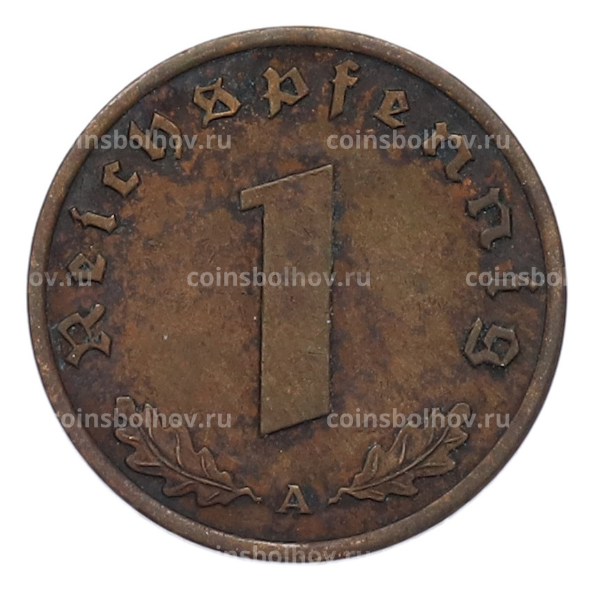 Монета 1 рейхспфенниг 1939 года A Германия (вид 2)