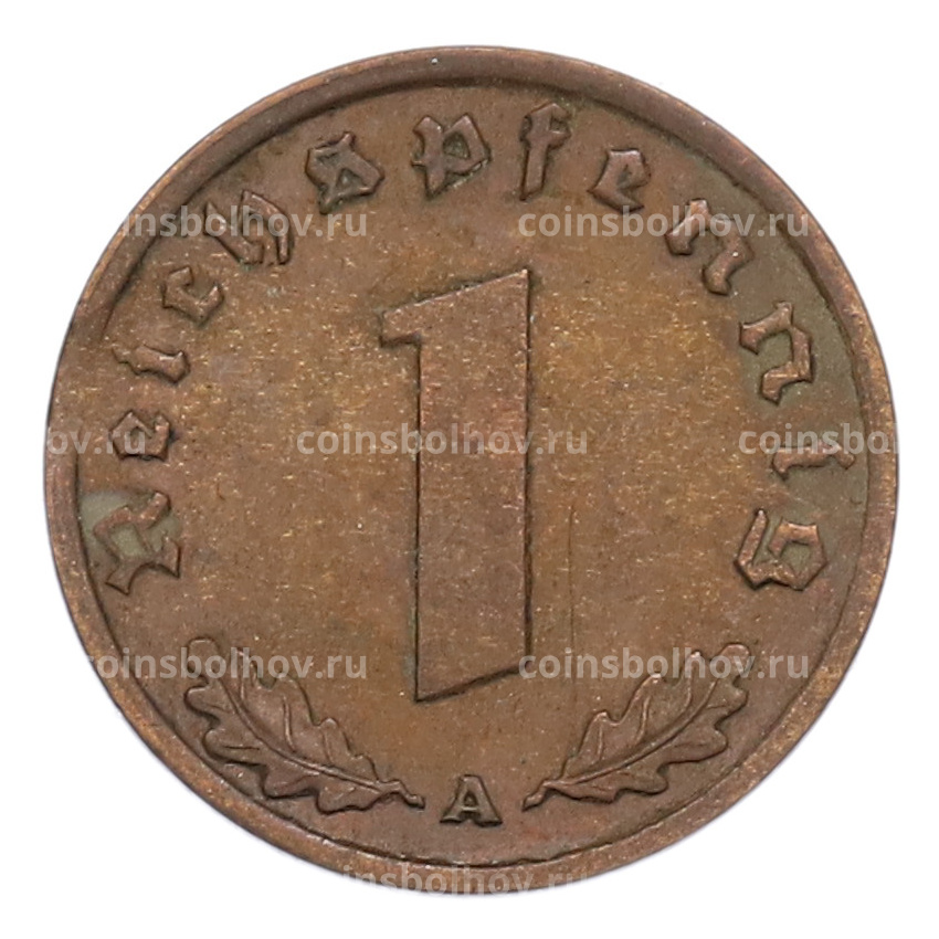 Монета 1 рейхспфенниг 1938 года A Германия (вид 2)