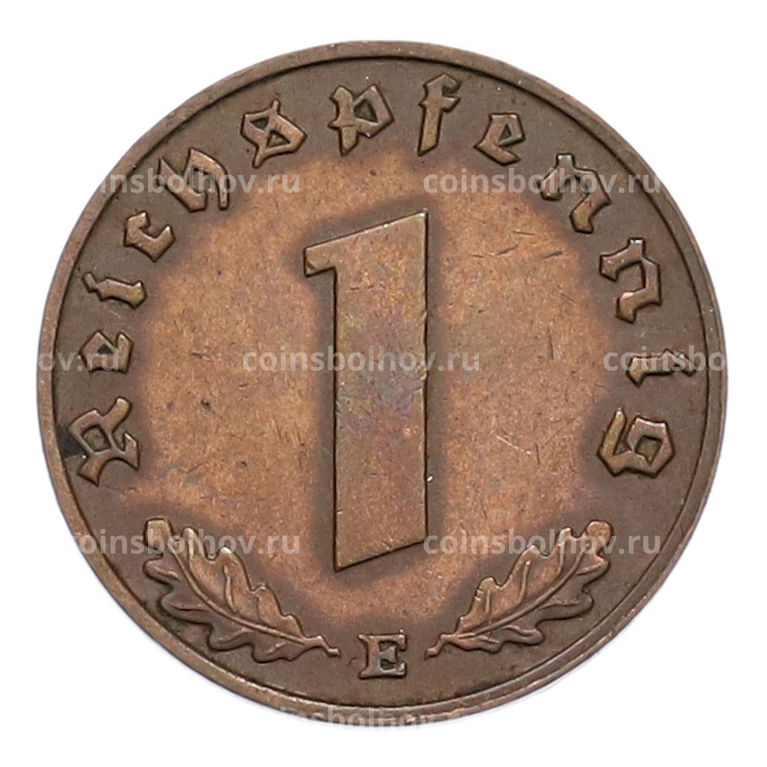 Монета 1 рейхспфенниг 1938 года E Германия (вид 2)