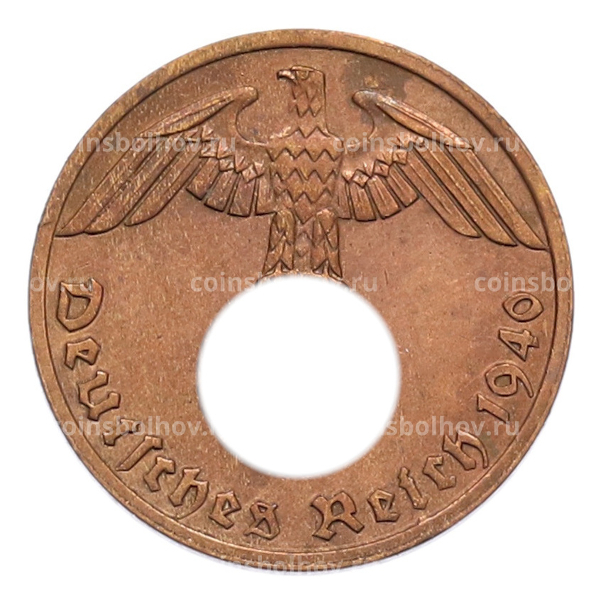Монета 1 рейхспфенниг 1940 года A Германия