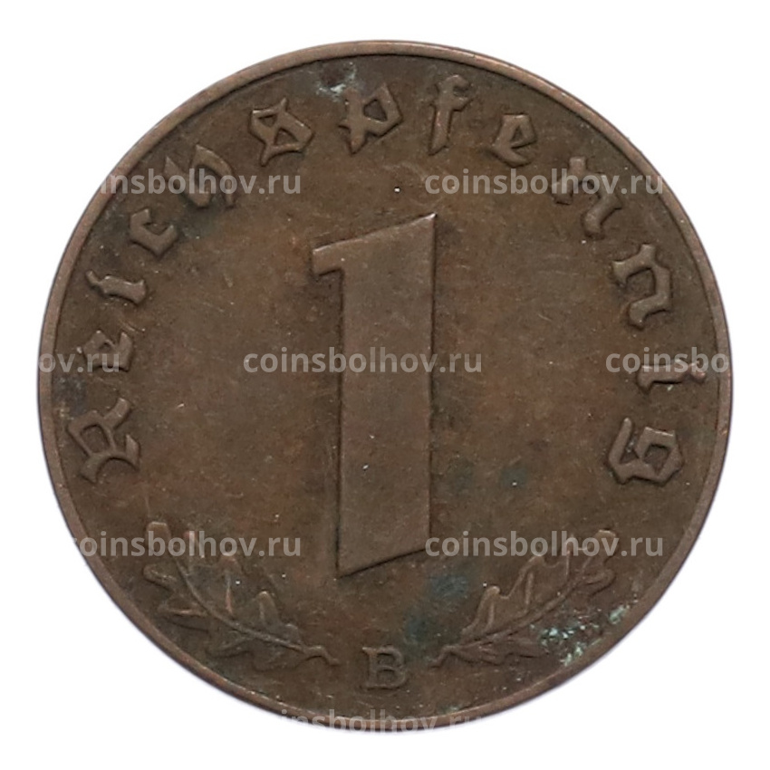 Монета 1 рейхспфенниг 1939 года B Германия (вид 2)
