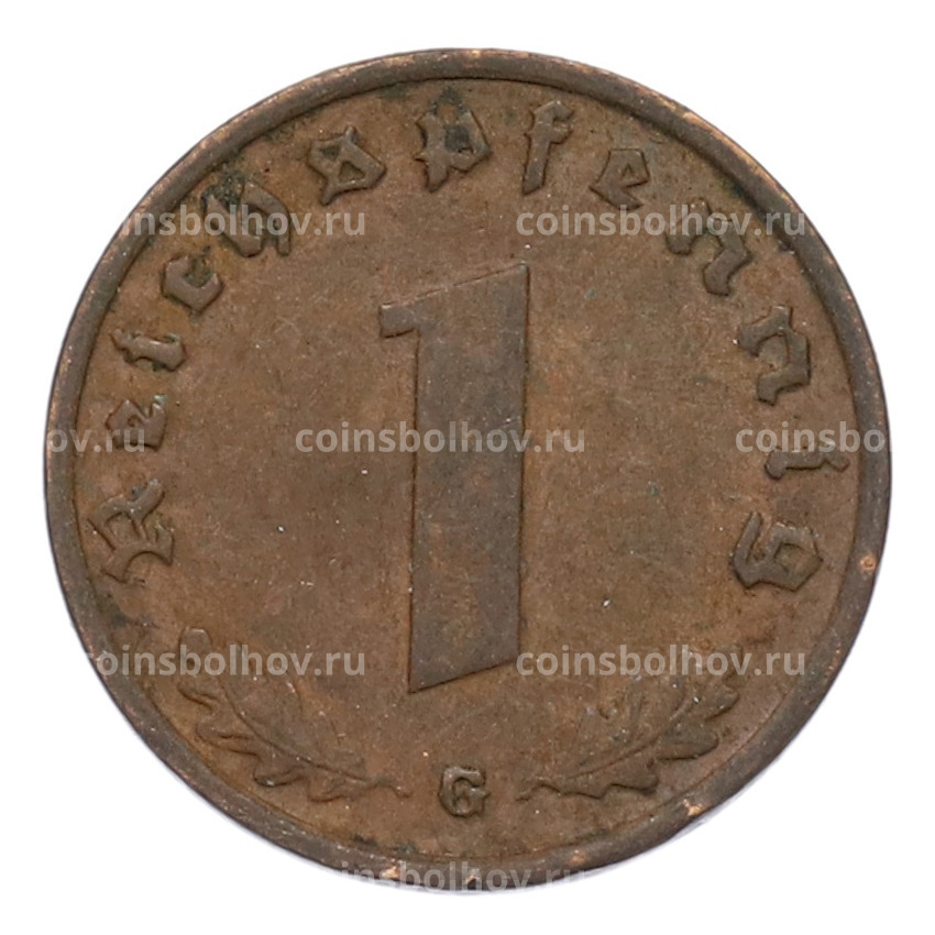 Монета 1 рейхспфенниг 1939 года G Германия (вид 2)