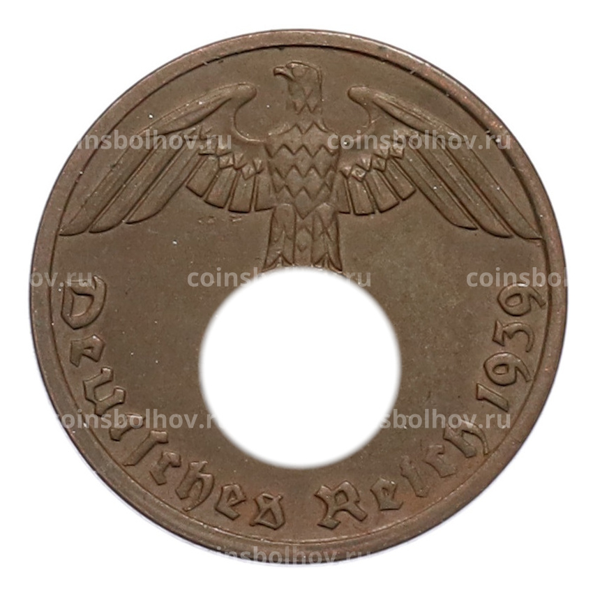 Монета 1 рейхспфенниг 1939 года A Германия