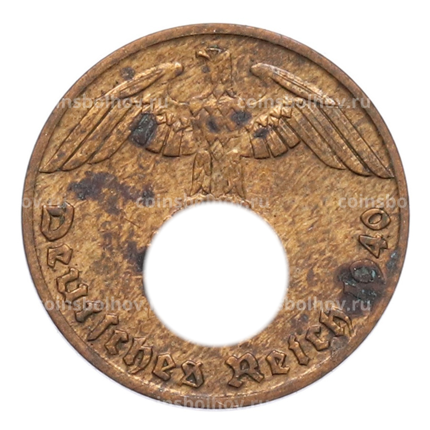 Монета 1 рейхспфенниг 1940 года J Германия