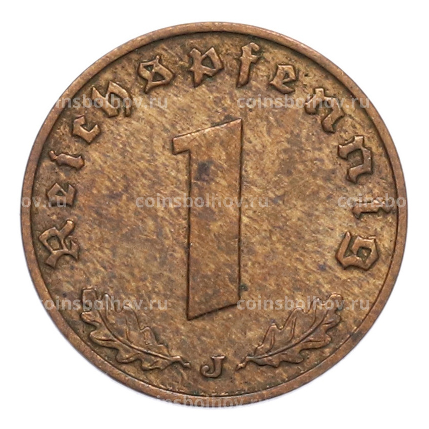 Монета 1 рейхспфенниг 1940 года J Германия (вид 2)