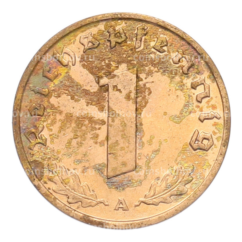Монета 1 рейхспфенниг 1937 года A Германия (вид 2)