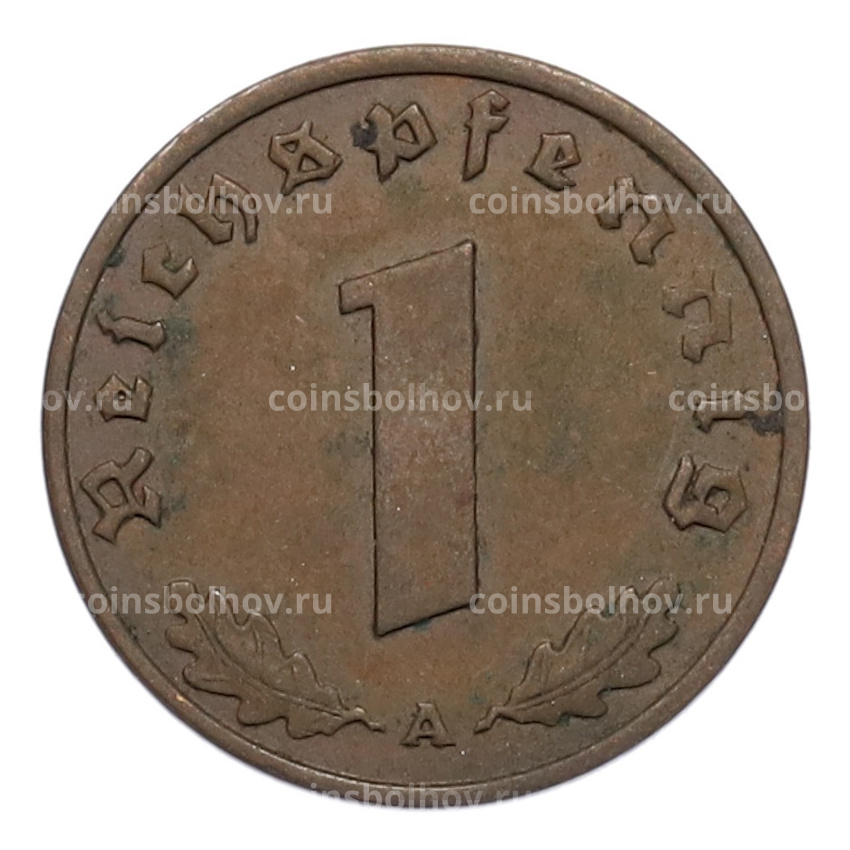 Монета 1 рейхспфенниг 1937 года A Германия (вид 2)
