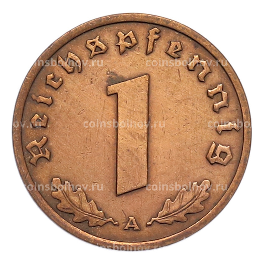 Монета 1 рейхспфенниг 1939 года A Германия (вид 2)