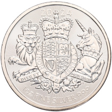 Монета 2 фунта 2024 года Великобритания «Королевский герб» (аверс)