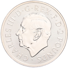 Монета 2 фунта 2024 года Великобритания «Королевский герб» (реверс)