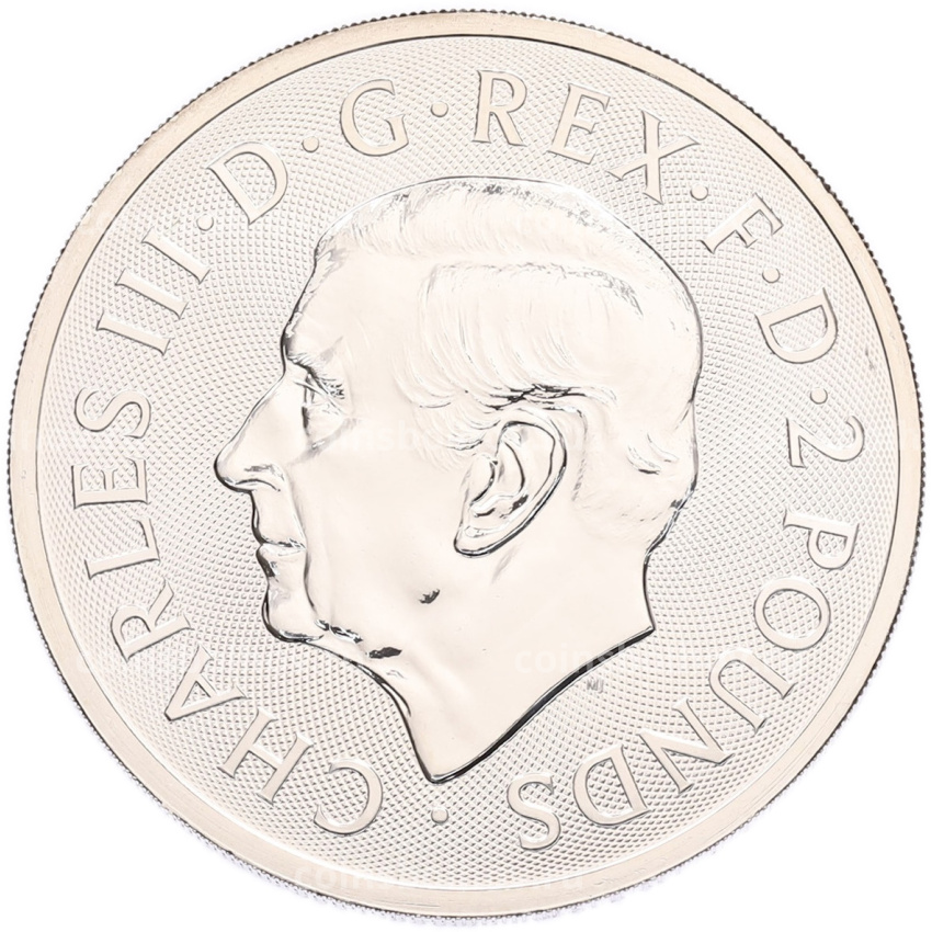 Монета 2 фунта 2024 года Великобритания «Королевский герб» (вид 2)