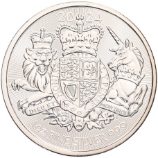 Монета 2 фунта 2024 года Великобритания «Королевский герб» (аверс)