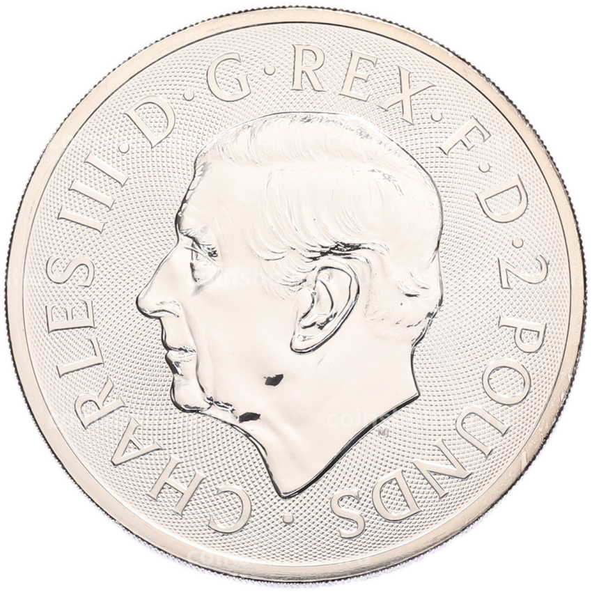 Монета 2 фунта 2024 года Великобритания «Королевский герб» (вид 2)