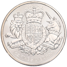 Монета 2 фунта 2024 года Великобритания «Королевский герб» (аверс)