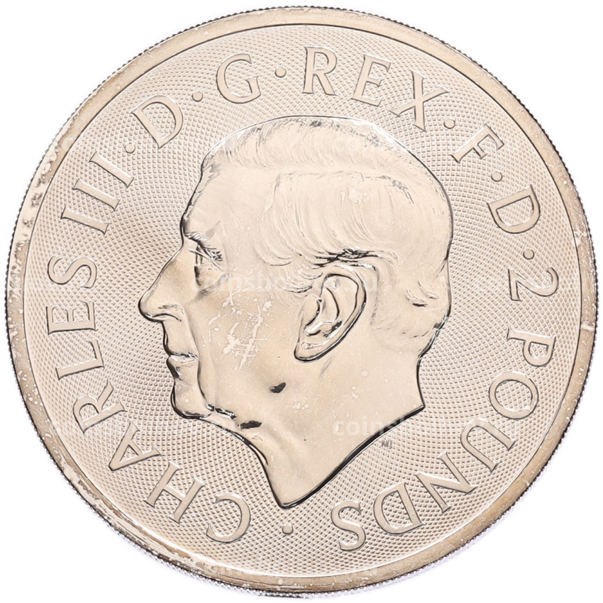 Монета 2 фунта 2024 года Великобритания «Королевский герб» (вид 2)