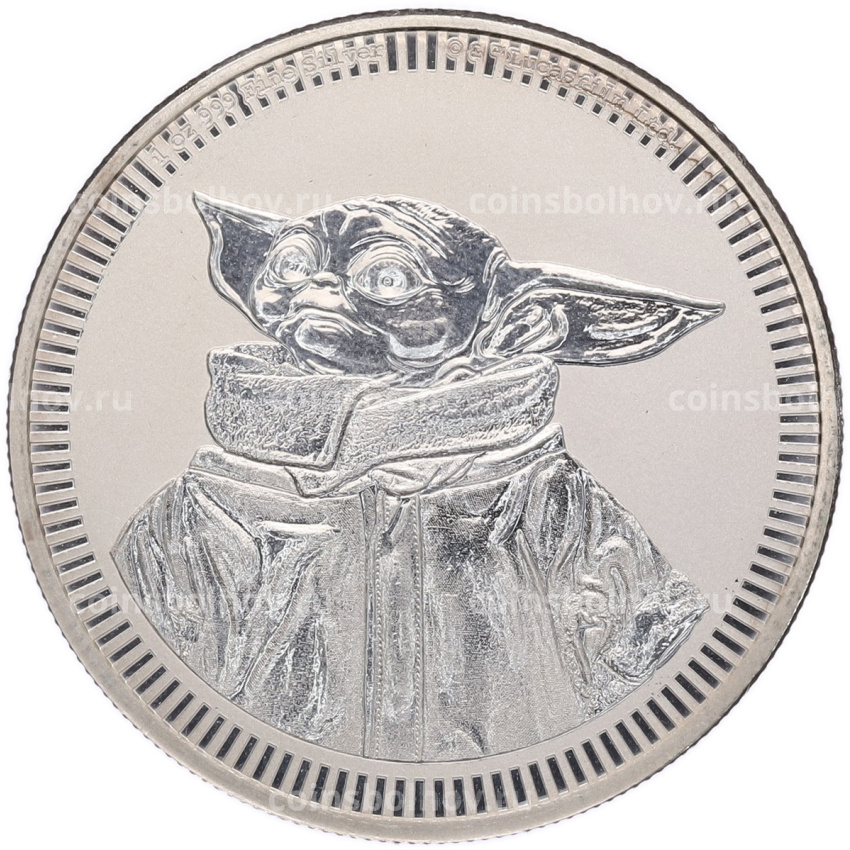 Монета 2 доллара 2023 года Ниуэ «Звездные войны — Грогу»