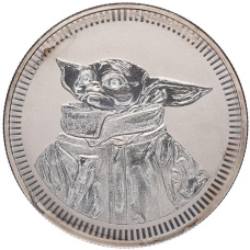 Монета 2 доллара 2023 года Ниуэ «Звездные войны — Грогу» (аверс)