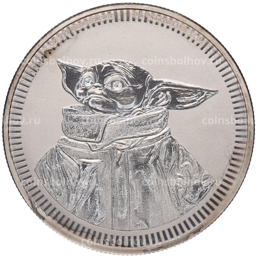 Монета 2 доллара 2023 года Ниуэ «Звездные войны — Грогу»