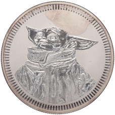 Монета 2 доллара 2023 года Ниуэ «Звездные войны — Грогу» (аверс)