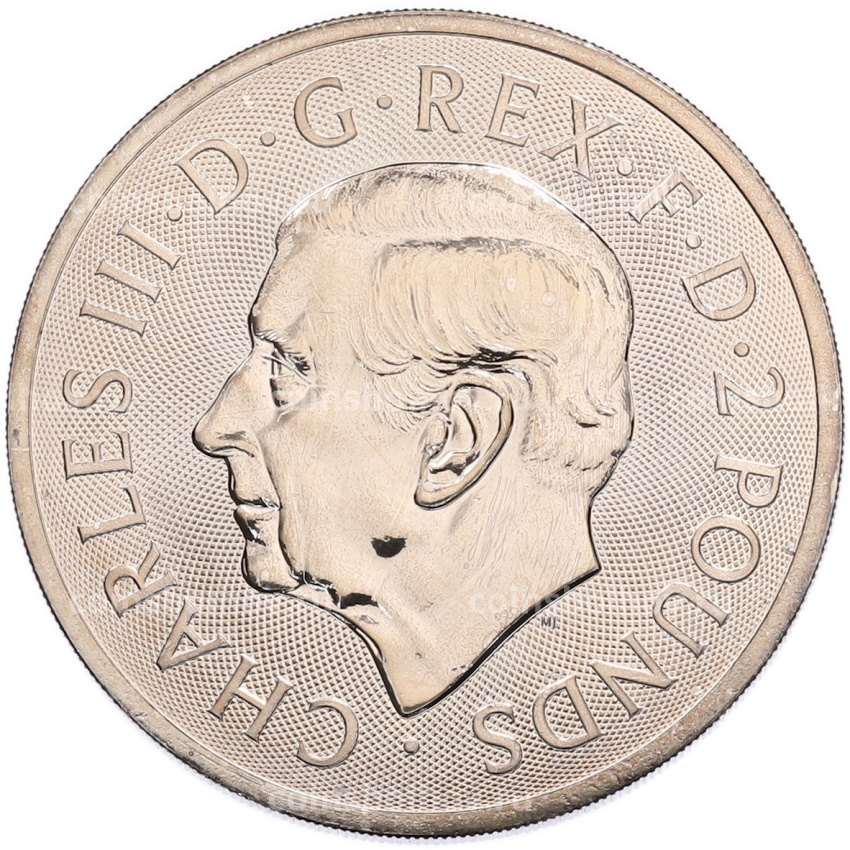 Монета 2 фунта 2025 года Великобритания «Британский Лев» (вид 2)