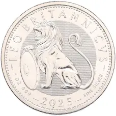 Монета 2 фунта 2025 года Великобритания «Британский Лев» (аверс)