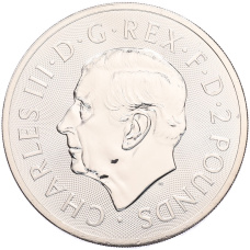 Монета 2 фунта 2025 года Великобритания «Британский Лев» (реверс)