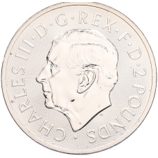 Монета 2 фунта 2025 года Великобритания «Британский Лев» (реверс)