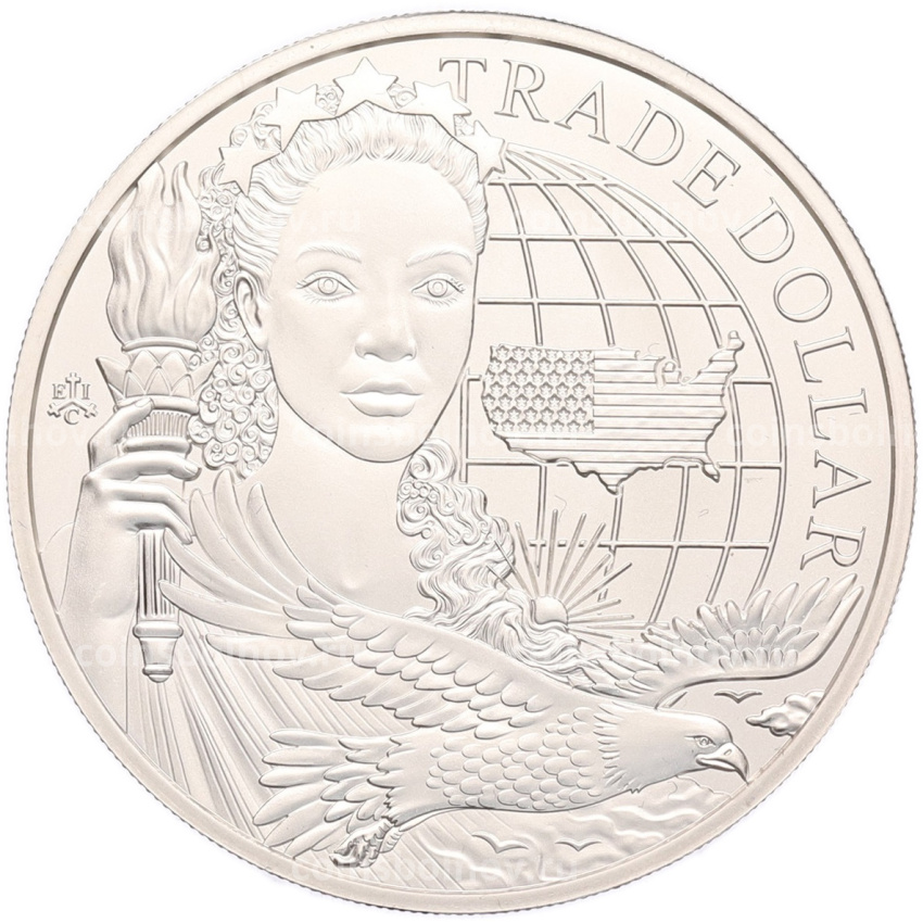 Монета 1 фунт 2023 года Остров Святой Елены «Торговый доллар США»