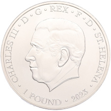 Монета 1 фунт 2023 года Остров Святой Елены «Торговый доллар США» (реверс)