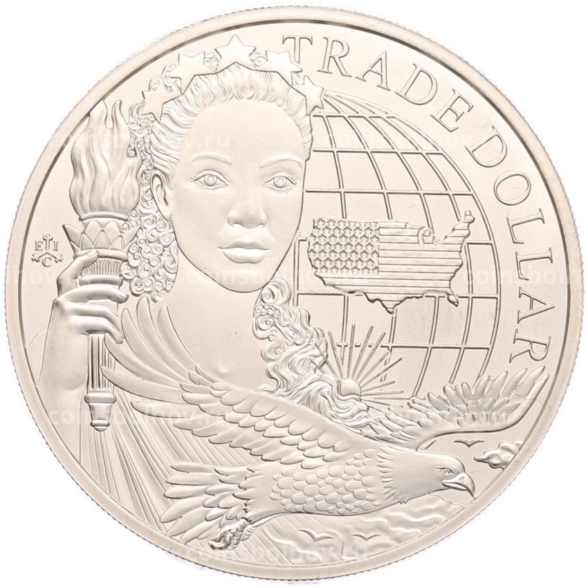 Монета 1 фунт 2023 года Остров Святой Елены «Торговый доллар США»