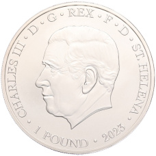 Монета 1 фунт 2023 года Остров Святой Елены «Торговый доллар США» (реверс)