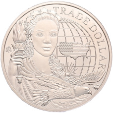 Монета 1 фунт 2023 года Остров Святой Елены «Торговый доллар США» (аверс)