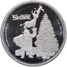 Монета 50 центов 2021 года Фиджи «Шрек» (аверс)